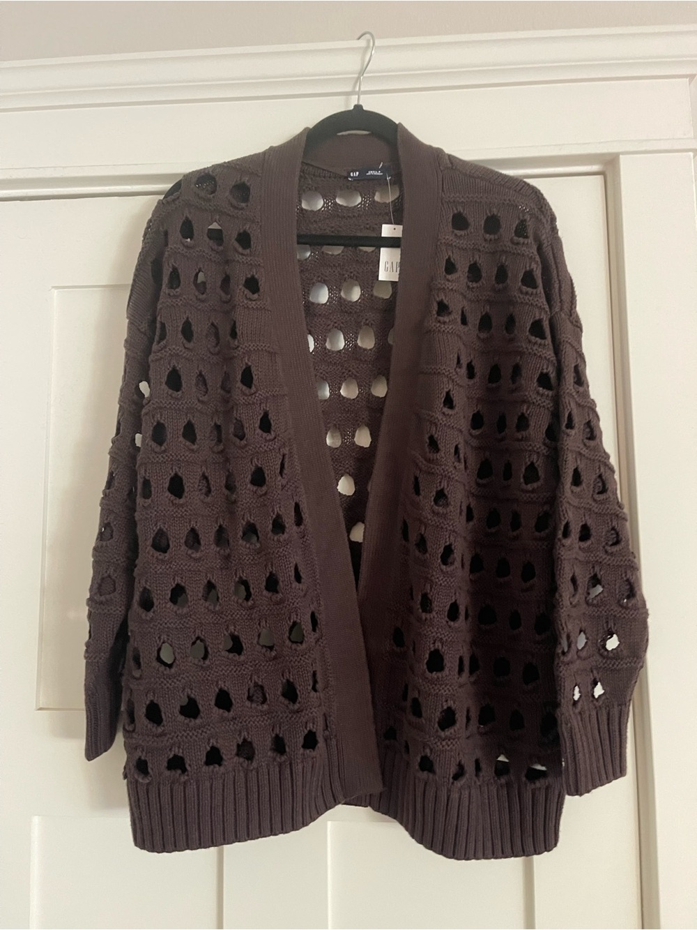 GAP Oversized Cutout Pointelle Cardigan NWT size S Petite